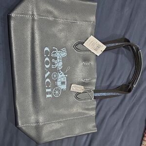 Coach Blue-Gray Tote Bag
